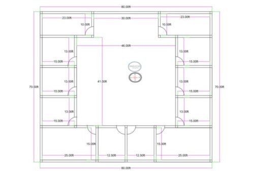 70x80 ft Madrasa Layout