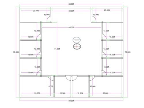 70x80 ft Madrasa Layout