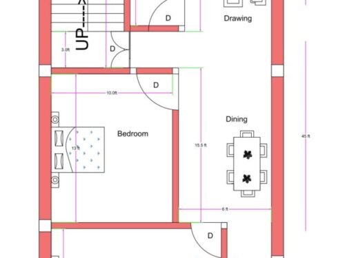 18x50 ft 2BHK
