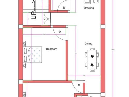 20.16x37.50 ft 2BHK
