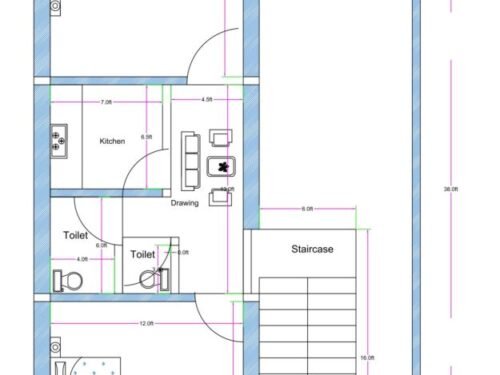 14x38 ft 2BHK