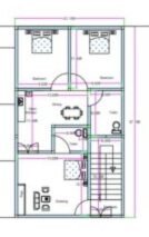 21.50x37.15 ft 2BHK