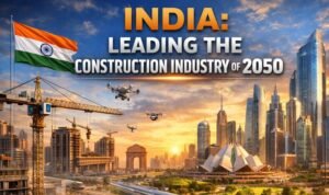 Buildingo- “Future India skyline 2050 showing rapid real estate development and modern construction growth.”